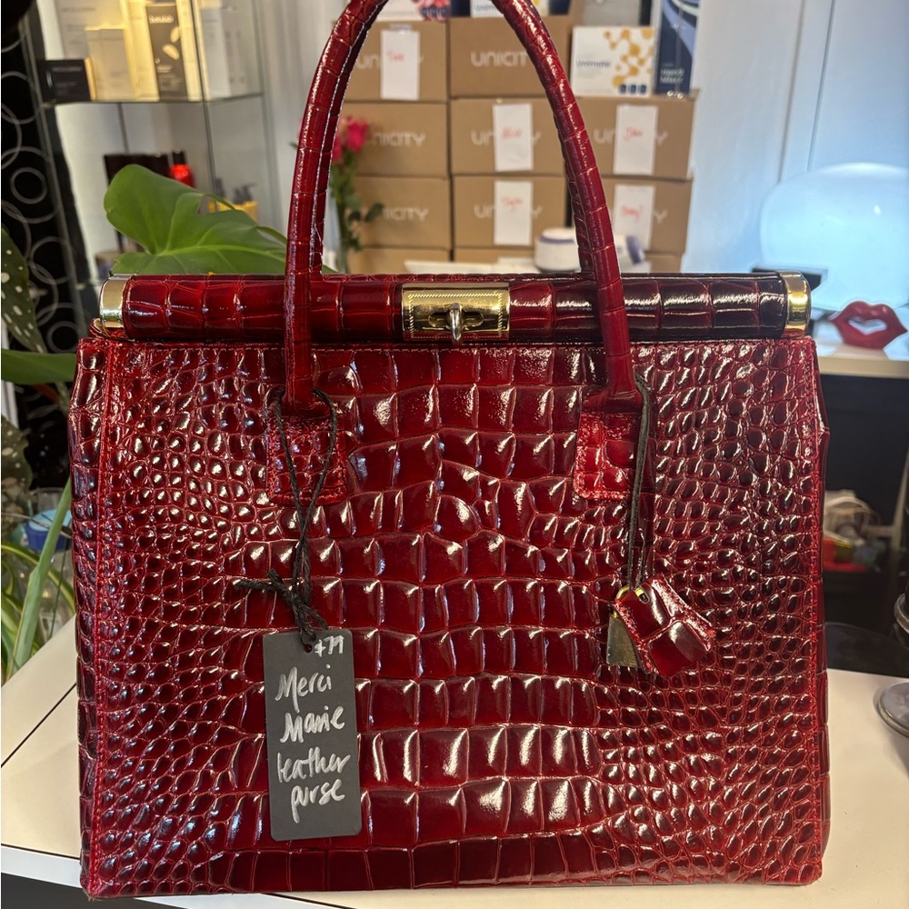 Red Leather Purse
